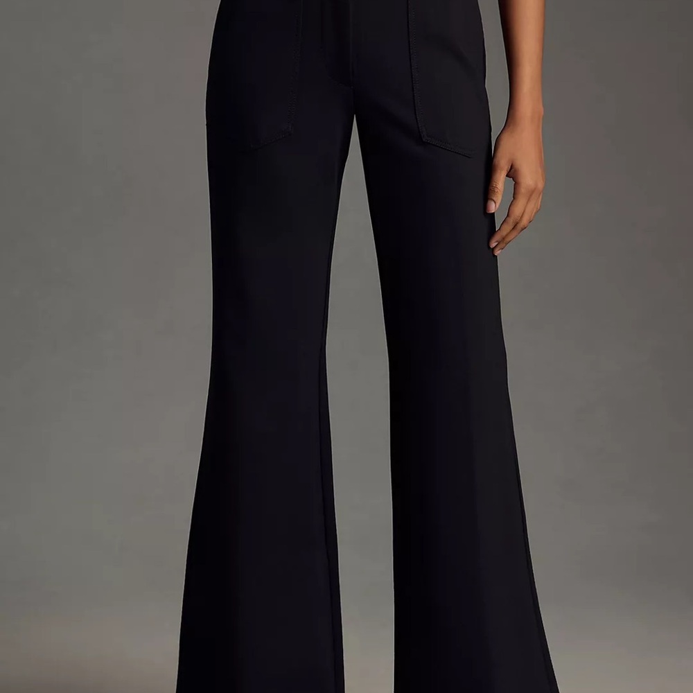 The Naomi Ponte Wide-Leg Flare Pants by Maeve